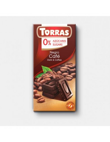 CHOCOLATE NEGRO CAFÉ (75G) - Torras