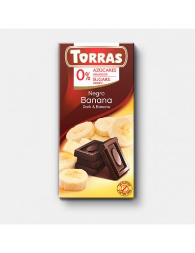 CHOCOLATE NEGRO BANANA (125G) - Torras