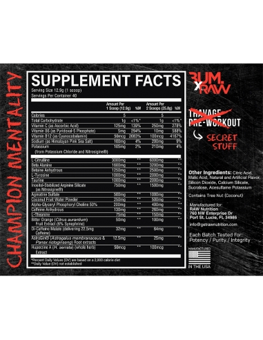 CBUM THAVAGE PREWORKOUT (40... 2